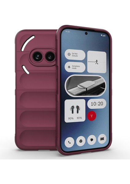 Hiçbir Şey Için Telefon (2A)TELEFON Kılıfı Tpu Sağlam Tasarım Düşme Koruması Telefon Kabuğu-Şarap Kırmızısı (Yurt Dışından)