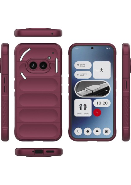 Hiçbir Şey Için Telefon (2A)TELEFON Kılıfı Tpu Sağlam Tasarım Düşme Koruması Telefon Kabuğu-Şarap Kırmızısı (Yurt Dışından) indirimleri