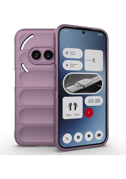 Hiçbir Şey Için Telefon (2A)TELEFON Kılıfı Tpu Sağlam Tasarım Düşme Koruması Telefon Kabuğu-Açık Mor (Yurt Dışından)
