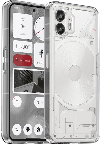 Hiçbir Şey Için Telefon(2)Telefon Kılıfı Galvanik Düğmeler Telefon Kılıfı(Büyük Arka Lens Deliği) (Yurt Dışından)