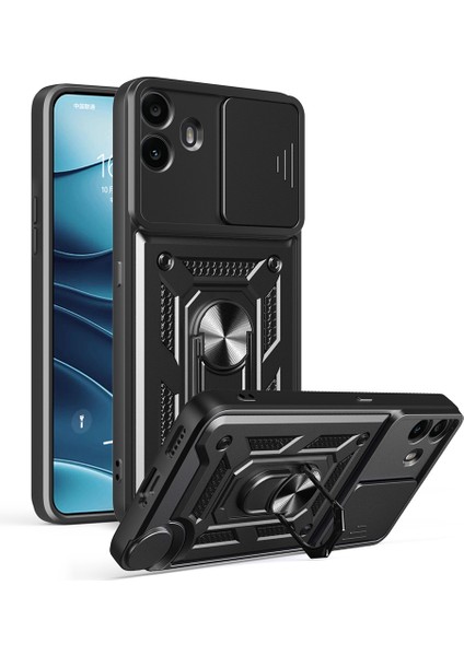 For Nothing Cmf Telefon 1 Kılıfı Kayar Kamera Kapağı Pc+Tpu Destekli Telefon Kılıfı-Siyah (Yurt Dışından)