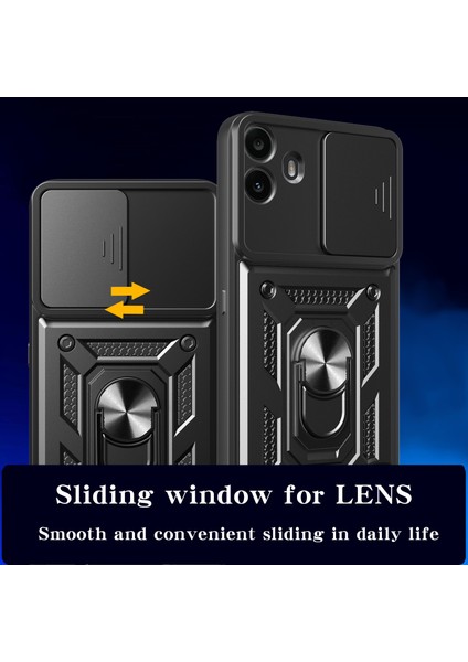 For Nothing Cmf Telefon 1 Kılıfı Kayar Kamera Kapağı Pc+Tpu Destekli Telefon Kılıfı-Siyah (Yurt Dışından)