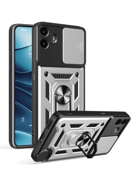 For Nothing Cmf Telefon 1 Kılıfı Kayar Kamera Kapağı Pc+Tpu Destekli Telefon Kılıfı-Gümüş (Yurt Dışından)