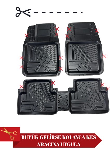 Citroen C-Elysee 2012-2021 3d Havuzlu Zebra Siyah Oto Paspas