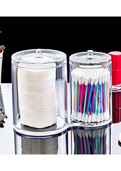 Şeffaf Yuvarlak Kapaklı Ikili Makyaj ve Banyo Düzenleyici 503 fiyatları