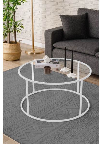 Beyaz Berlin Orta Sehpa 80CM