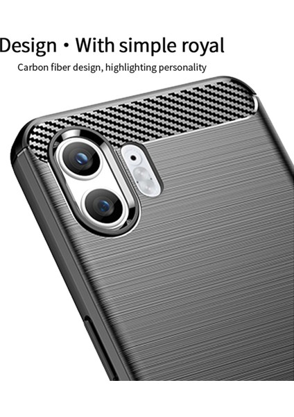 Mofı Jk Tpu Serisi-1 Nothing Phone(2)Karbon Fiber Doku Fırçalanmış Kapak Tpu Çizilmez Telefon Kılıfı-Mavi (Yurt Dışından) modelleri