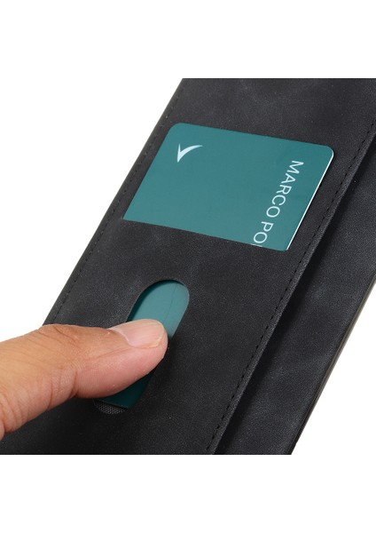 Khazneh For Nothing Telefon(2)Cüzdan Standı Telefon Kılıfı Retro Doku Deri Telefon Kılıfı-Siyah (Yurt Dışından) modelleri