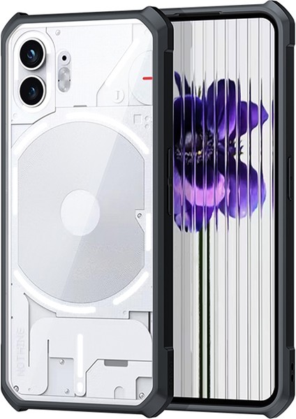 Xundd For Nothing Telefon(2)5g Akrilik+Tpu Telefon Kılıfı Darbeye Dayanıklı Telefon Arka Kapağı-Siyah (Yurt Dışından)