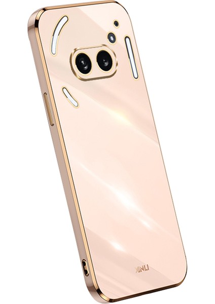 Xınlı For Nothing PHONE(2A)TPU Kılıf Galvanik Kenar Koruyucu Telefon Kılıfı-Pembe (Yurt Dışından)