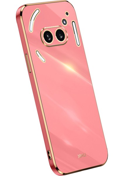 Xınlı For Nothing PHONE(2A)TPU Kılıf Galvanik Kenar Koruyucu Telefon Kılıfı-Kırmızı (Yurt Dışından)