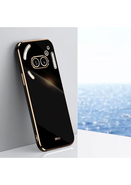 Xınlı For Nothing PHONE(2A)TPU Kılıf Galvanik Kenar Koruyucu Telefon Kılıfı-Siyah (Yurt Dışından) indirimleri