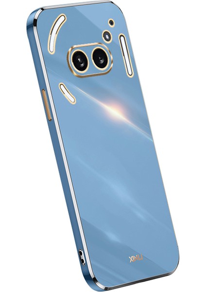 Xınlı For Nothing PHONE(2A)TPU Kılıf Galvanik Kenar Koruyucu Telefon Kılıfı-Mavi (Yurt Dışından)
