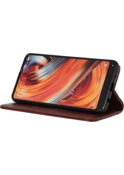 Hiçbir Şey Için Telefon(2)Bölünmüş Deri Cüzdan Standı Telefon Kılıfı Litchi Doku Koruyucu Kılıf-Kahverengi (Yurt Dışından) modelleri