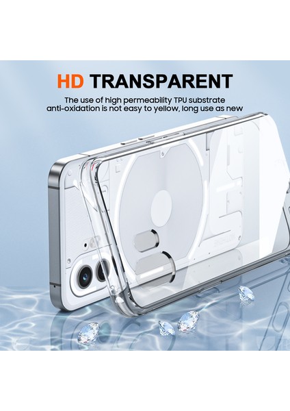 Hiçbir Şey Için Telefon(2)Hd Şeffaf Tpu+Akrilik Cep Telefonu Kılıfı Çizilmez Cep Telefonu Kabuk Kapağı (Yurt Dışından) fırsatları