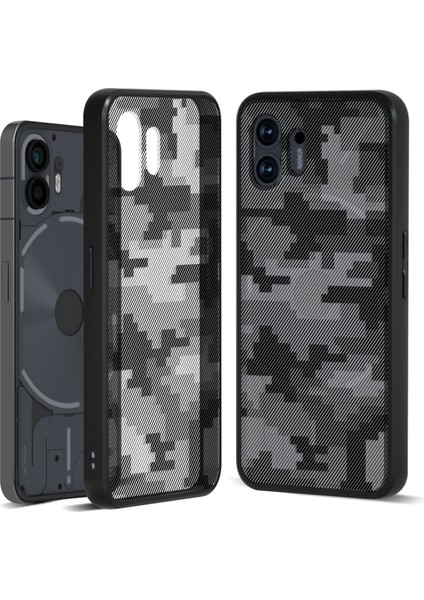 Ibmrs For Nothing Telefon(2)Kılıflar Darbeye Dayanıklı Tpu+Pc Telefon Kılıfı Ince Uyumlu Kabuk-Izgara Kamuflaj (Yurt Dışından)