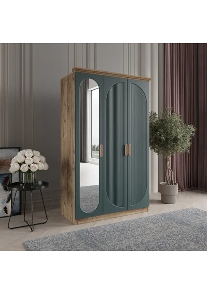 Soho 3 Kapaklı Bazalı Gardırop Tamamı Mdf