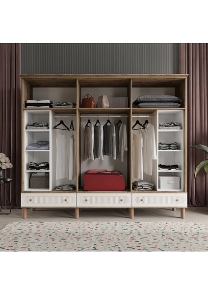 Soho 6 Kapaklı Aytaşı Gardırop Tamamı Mdf modelleri