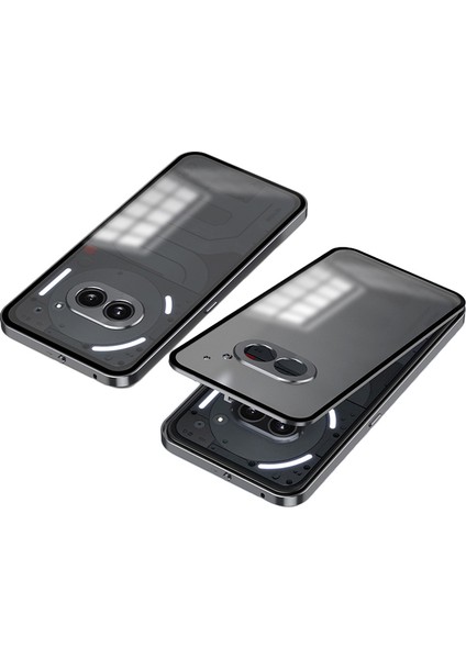 Hiçbir Şey Için Telefon (2A)KILIF Açılır Kilitli Düşmeye Karşı Alüminyum Alaşımlı + Pc Mat Telefon Kılıfı - Kararma (Yurt Dışından)