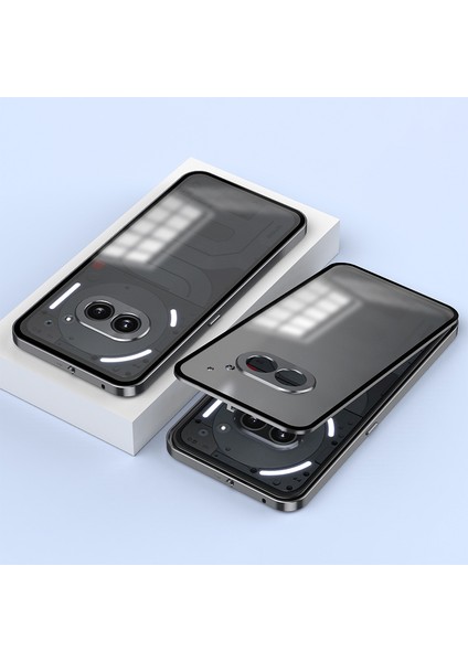 Hiçbir Şey Için Telefon (2A)KILIF Açılır Kilitli Düşmeye Karşı Alüminyum Alaşımlı + Pc Mat Telefon Kılıfı - Kararma (Yurt Dışından) indirimleri