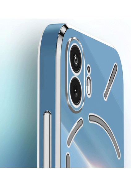 Xınlı For Nothing Phone(2)Elektrokaplama Altın Kenarlı Çizilmez Telefon Kılıfı Tpu Koruma Kılıfı-Mavi (Yurt Dışından) modelleri