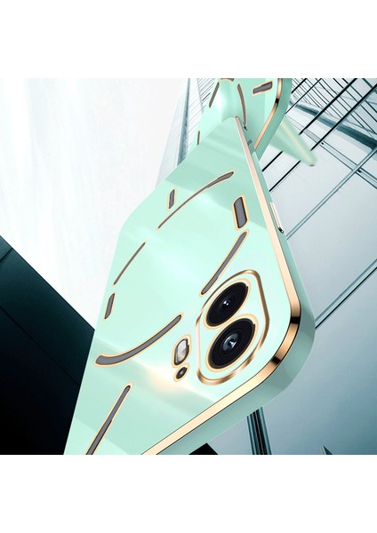 Xınlı For Nothing Phone(2)Elektrokaplama Altın Kenarlı Çizilmez Telefon Kılıfı Tpu Koruma Kılıfı-Camgöbeği (Yurt Dışından) indirimleri