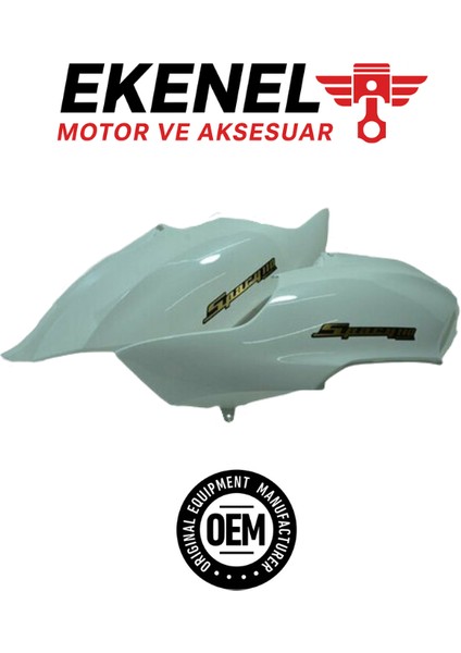 Honda Spacy 110 Sele Altı Yan Kapak Beyaz Takım Oem