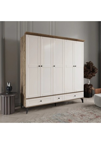 Dali 5 Kapaklı Aytaşı Gardırop Tamamı Mdf