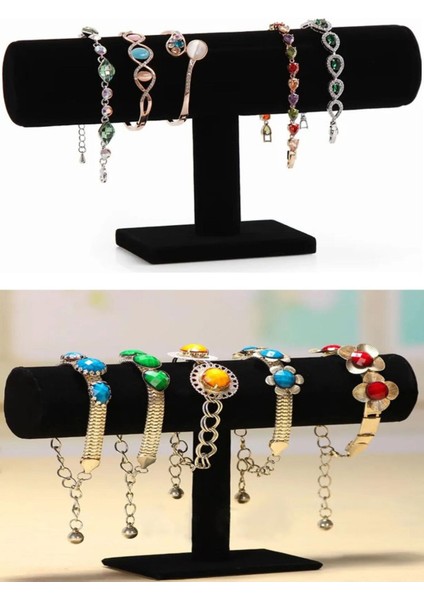 Şık Masaüstü Takı ve Saat Düzenleyici, Siyah Renkli Organizer