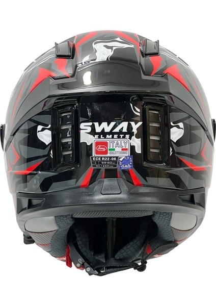 Sw 868 Cannıbal Güneş Vizörlü Parlak Full Face Kask