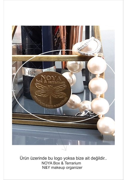 Antik Gold Şık Makyaj Düzenleyici, Kullanışlı ve Estetik Tasarım