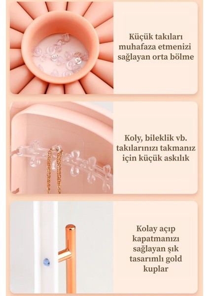 Beyaz Çekmeceli Takı Düzenleyici, Yüzük, Kolye ve Bilezik Saklama Kutusu