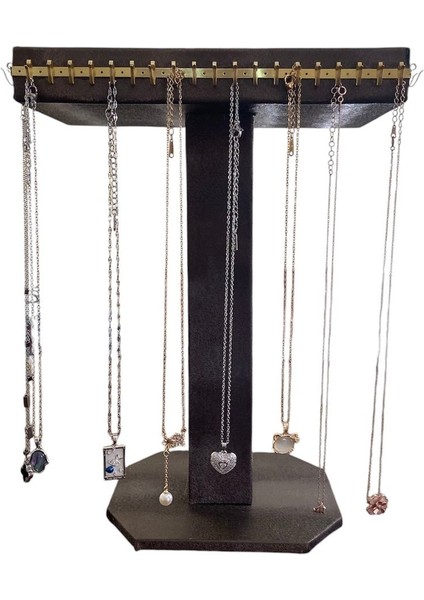 Kahverengi Ayaklı Yüzük, Kolye ve Bileklik Standı, Şık ve Düzenli Sergileme Için Ideal