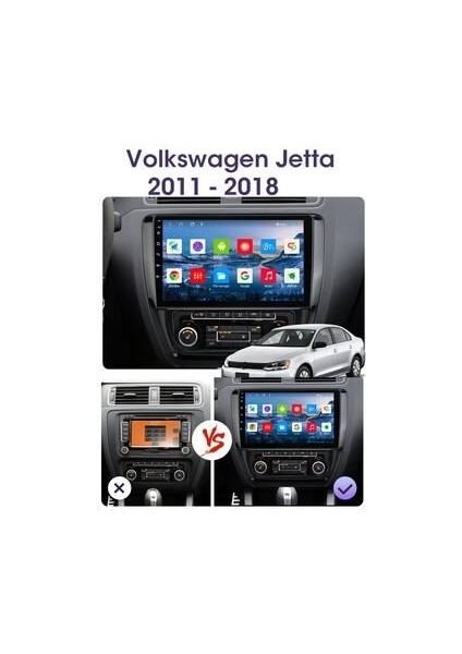 Vw Jetta 2011-2018 Multimedya Carplay Ekran Seti 4 GB Ram 64 Hafızalı