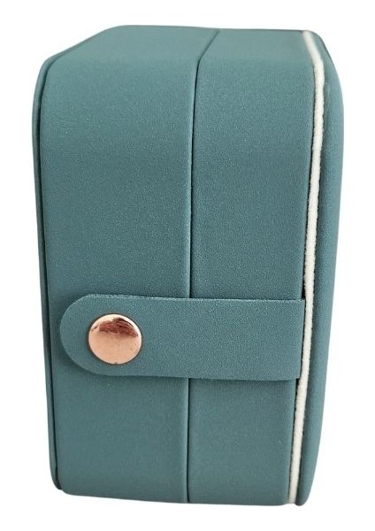 Yeşil Mini Deri Takı ve Mücevher Çantası 10x10 cm fiyatları