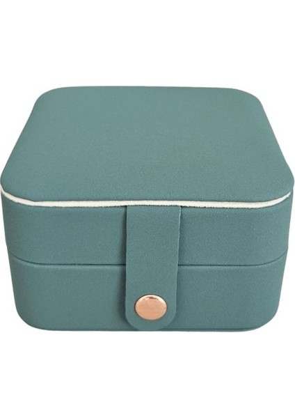 Yeşil Mini Deri Takı ve Mücevher Çantası 10x10 cm indirimleri