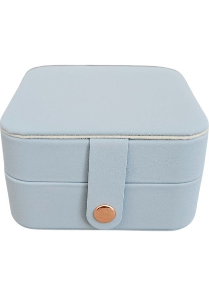 Mini Deri Takı ve Seyahat Kutusu, 10X10 Cm, Bebek Mavisi, Şık ve Kullanışlı fiyatları