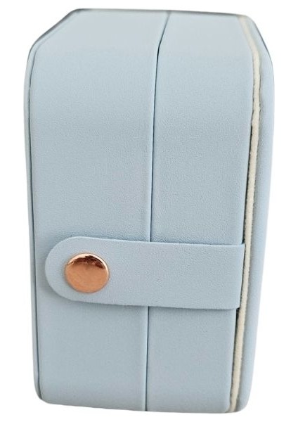 Mini Deri Takı ve Seyahat Kutusu, 10X10 Cm, Bebek Mavisi, Şık ve Kullanışlı fırsatları