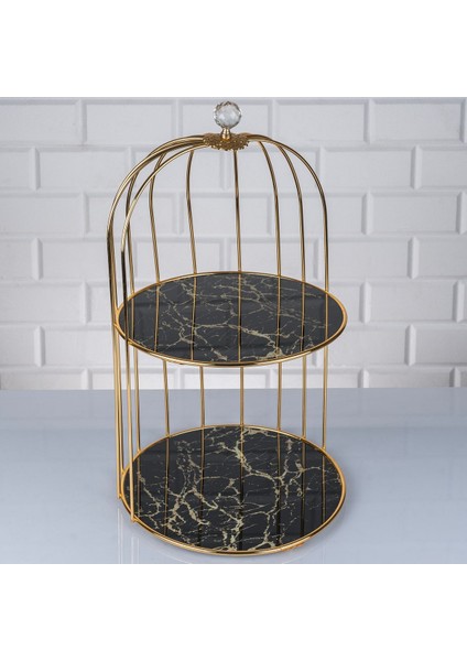 Iki Katlı Kafes Desenli Elmas Detaylı Büyük Raf ve Düzenleyici Parfümlük fiyatları