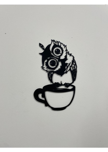 Coffee Yazılı Baykuş Figürlü Duvar Dekoru – 3D Baskı Mutfak Süsü modelleri