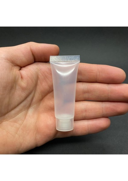 Şeffaf 10ML Boş Krem, Merhem ve Lipgloss Tüpü Seti, 3 Adet