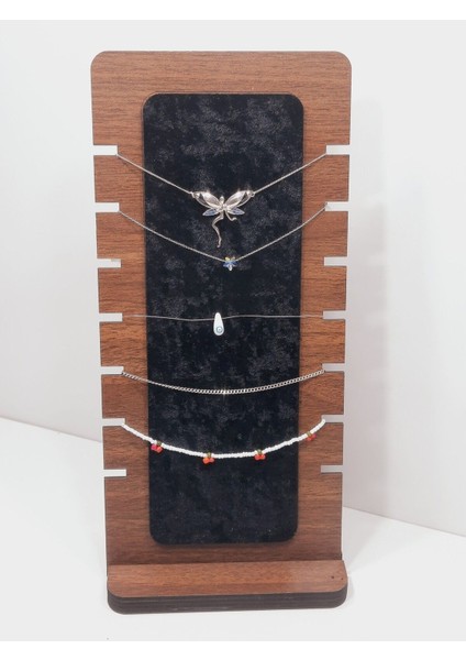 Ahşap Kahverengi Kolye Standı, Zarif ve Doğal Tasarım, Şık Aksesuar Sergileme. fiyatları