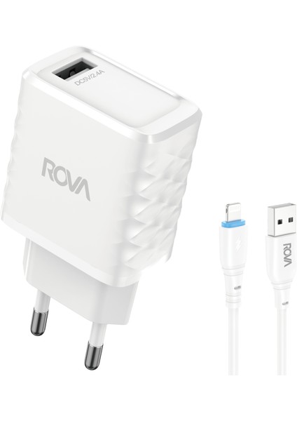 SB114L A Giriş 2.4A A-L iPhone Kablolu Şarj Başlığı 12W - Kvk Teknik Servis Garantili