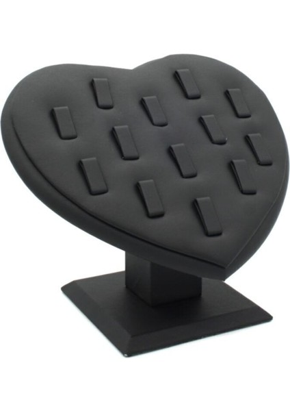 Siyah Kalp Takı ve Yüzük Standı, Şık ve Kullanışlı Eşya Düzeni Aparatı