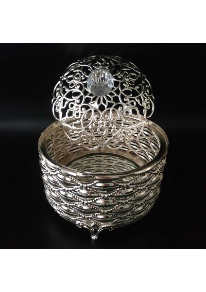 Şeffaf Gümüş Organizatör, Aynalı Kutu ve Kapaklı Çok Amaçlı Saklama Kutusu