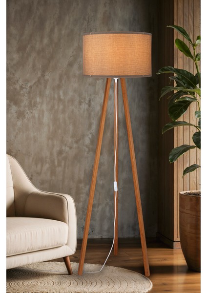 Lambader Abajur Kumbeji 3 Ayaklı Tripod Kumaş Ahşap Üç Ayak fiyatları
