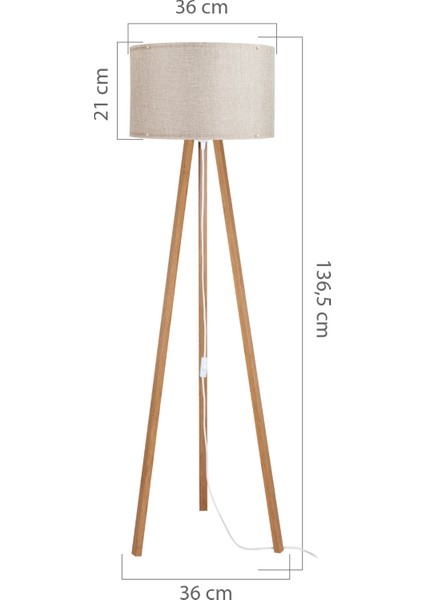 Lambader Abajur Kumbeji 3 Ayaklı Tripod Kumaş Ahşap Üç Ayak indirimleri