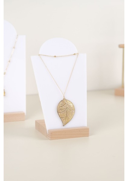 Beyaz 3'lü Kolyelik, Takı Sergileme ve Düzenleme Standı modelleri