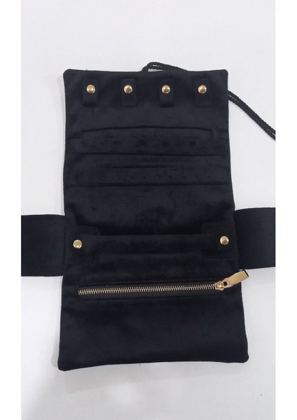 Katlanabilir Rulo Takı Çantası, Seyahat İçin Pratik ve Şık Siyah Renkli Organizer fırsatları