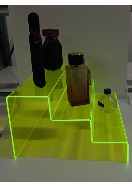 3 Katlı Fosforlu Yeşil Merdiven Stand, 30CM Neon Yeşil, Şık ve Pratik Tasarım fırsatları
